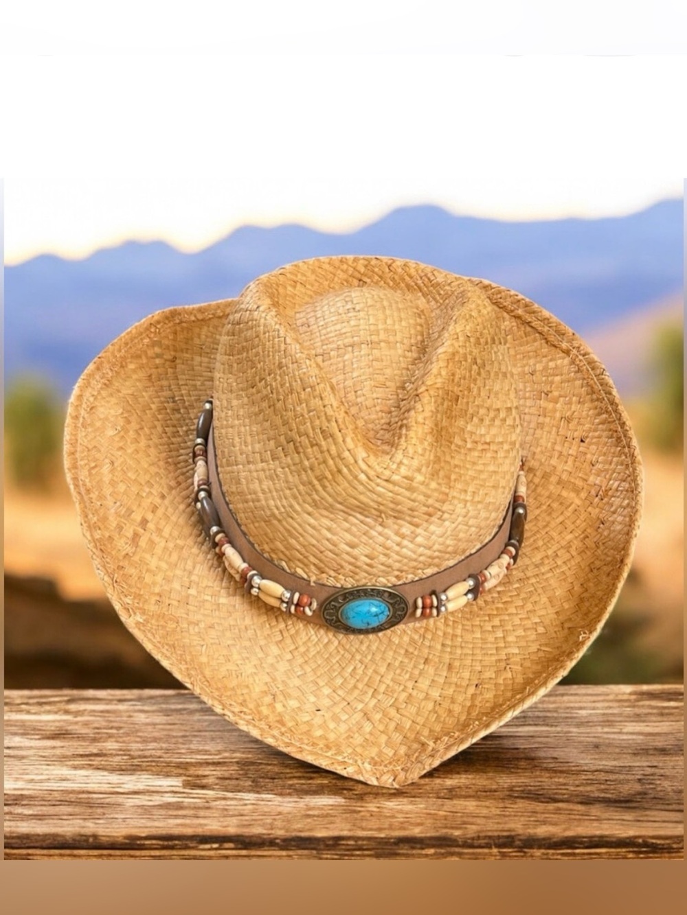 Henschel Cowboy Hat with Turquoise Beaded Band